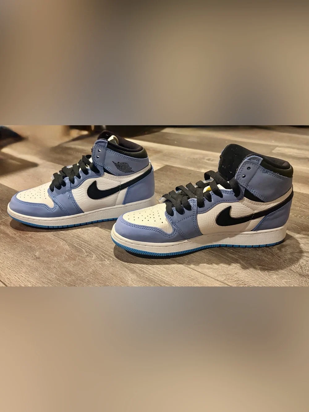 Jordan Kids Blue, White & Black High-Top Sneakers